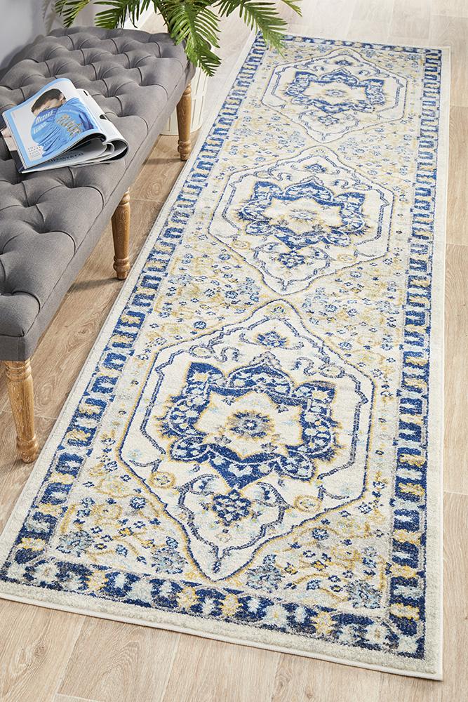 Tigris Basrah Navy Bohemian Transitional Rug