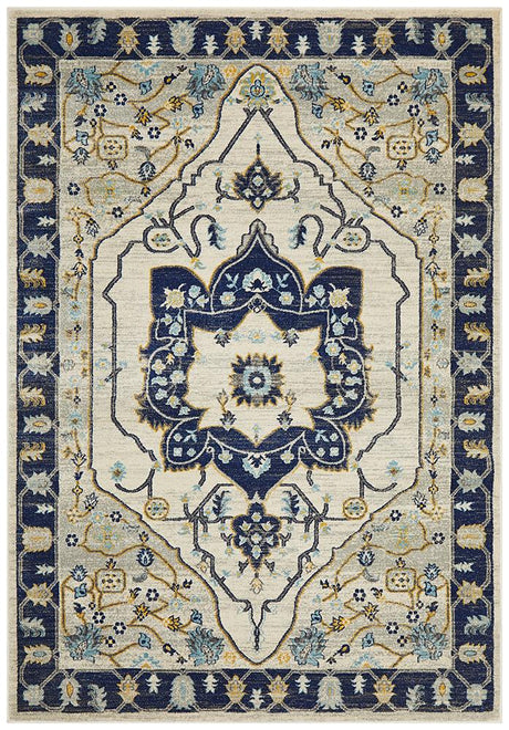 Tigris Basrah Navy Bohemian Transitional Rug