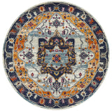 Tigris Basrah Rust Round Bohemian Transitional Rug