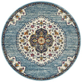 Tigris Zubayr Blue Round Bohemian Transitional Rug