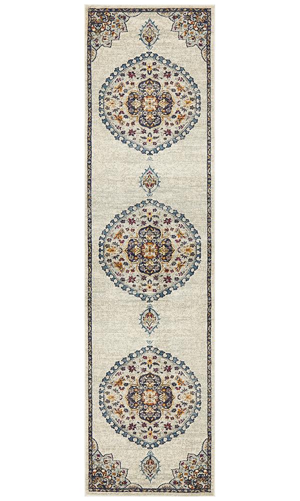 Tigris Zubayr White Bohemian Transitional Rug