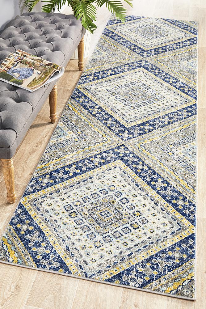 Tigris Abadan Navy Bohemian Transitional Rug