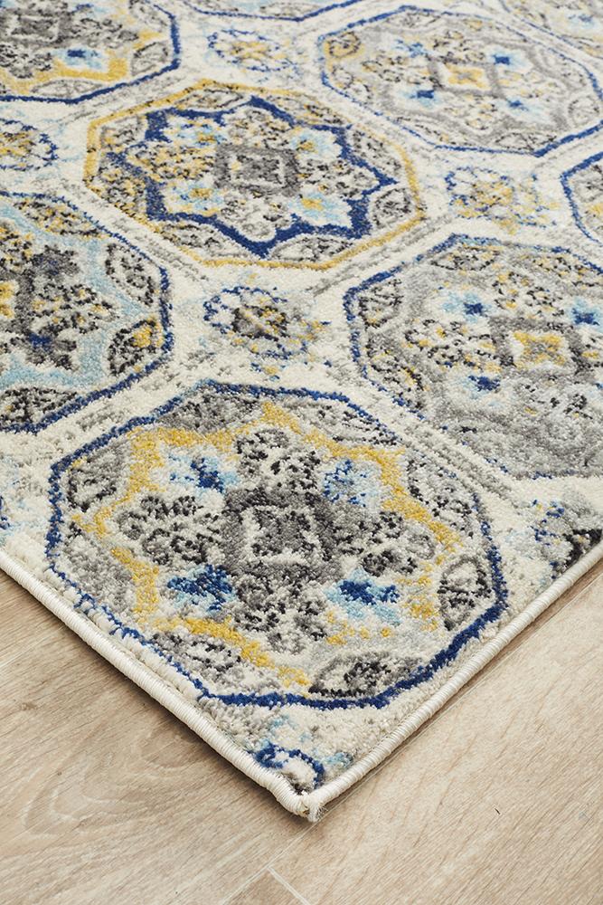 Tigris Safwan Blue Bohemian Transitional Rug