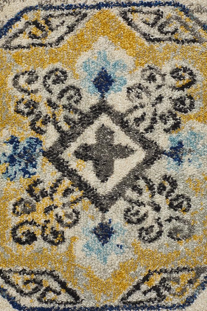 Tigris Safwan Blue Bohemian Transitional Rug