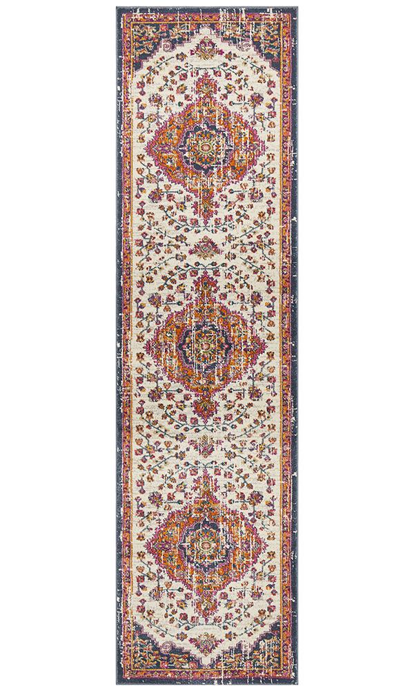 Tigris White Bohemian Transitional Rug