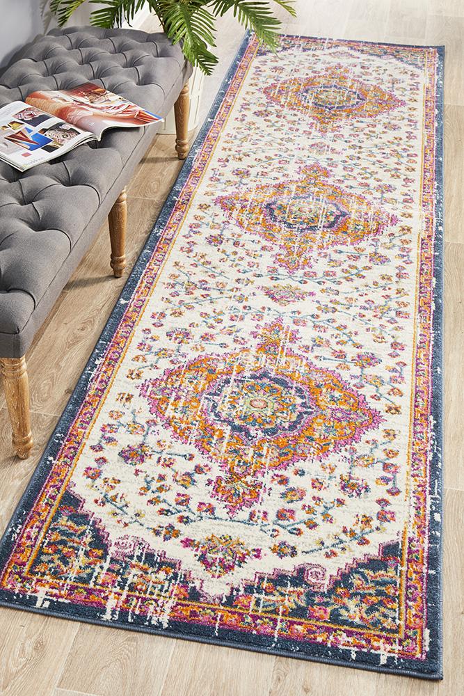 Tigris White Bohemian Transitional Rug