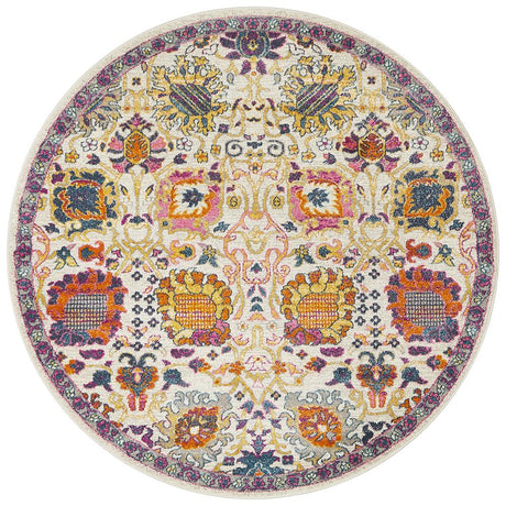 Tigris Multi Round Bohemian Transitional Rug