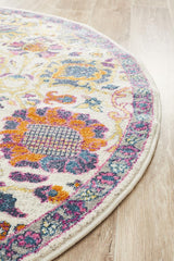 Tigris Multi Round Bohemian Transitional Rug