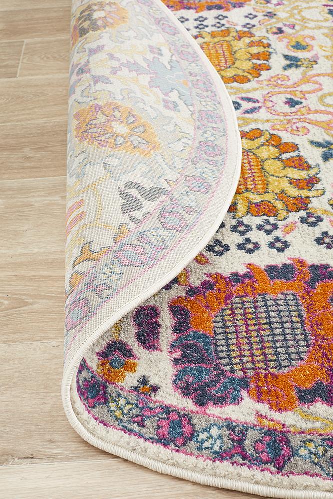 Tigris Multi Round Bohemian Transitional Rug