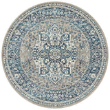 Tigris Shafi Blue Round Bohemian Transitional Rug