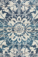 Tigris Shafi Blue Round Bohemian Transitional Rug