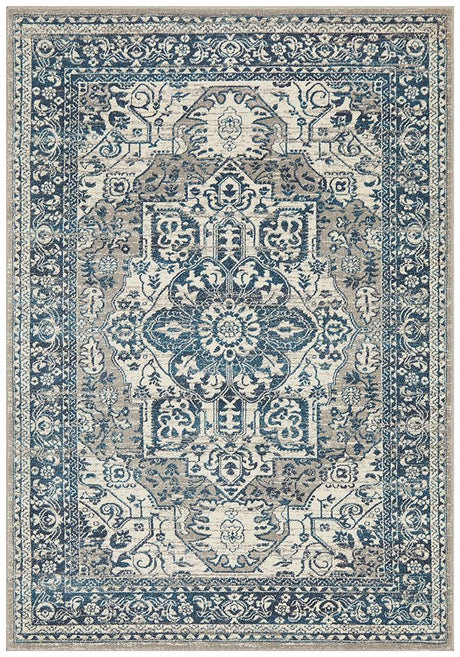 Tigris Shafi Blue Bohemian Transitional Rug