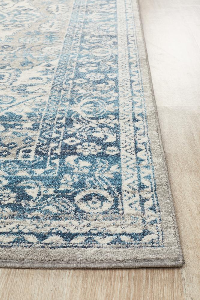 Tigris Shafi Blue Bohemian Transitional Rug