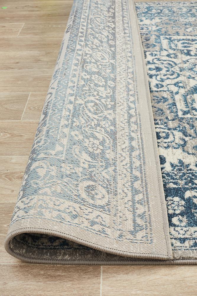 Tigris Shafi Blue Bohemian Transitional Rug