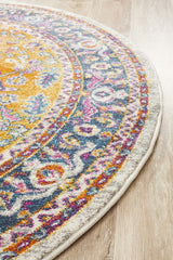 Tigris Shafi Multi Round Bohemian Transitional Rug