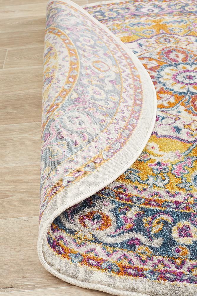 Tigris Shafi Multi Round Bohemian Transitional Rug