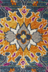 Tigris Elam Blue Round Bohemian Transitional Rug