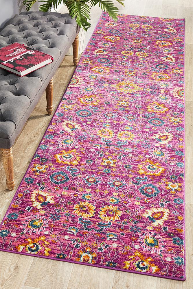 Tigris Elam Fuchsia Bohemian Transitional Rug