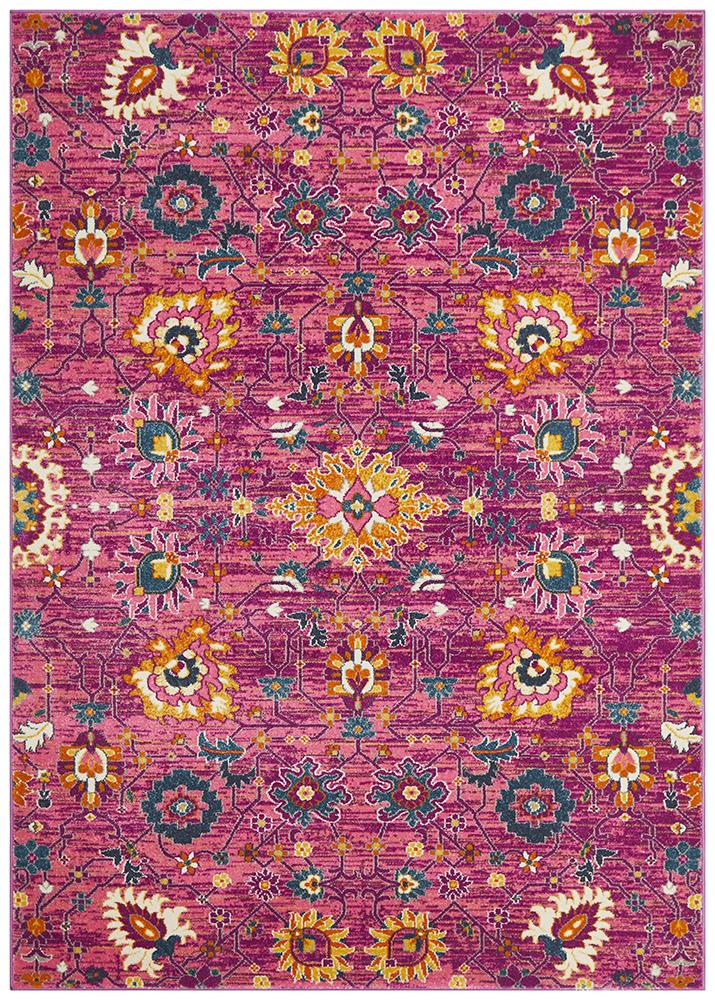 Tigris Elam Fuchsia Bohemian Transitional Rug