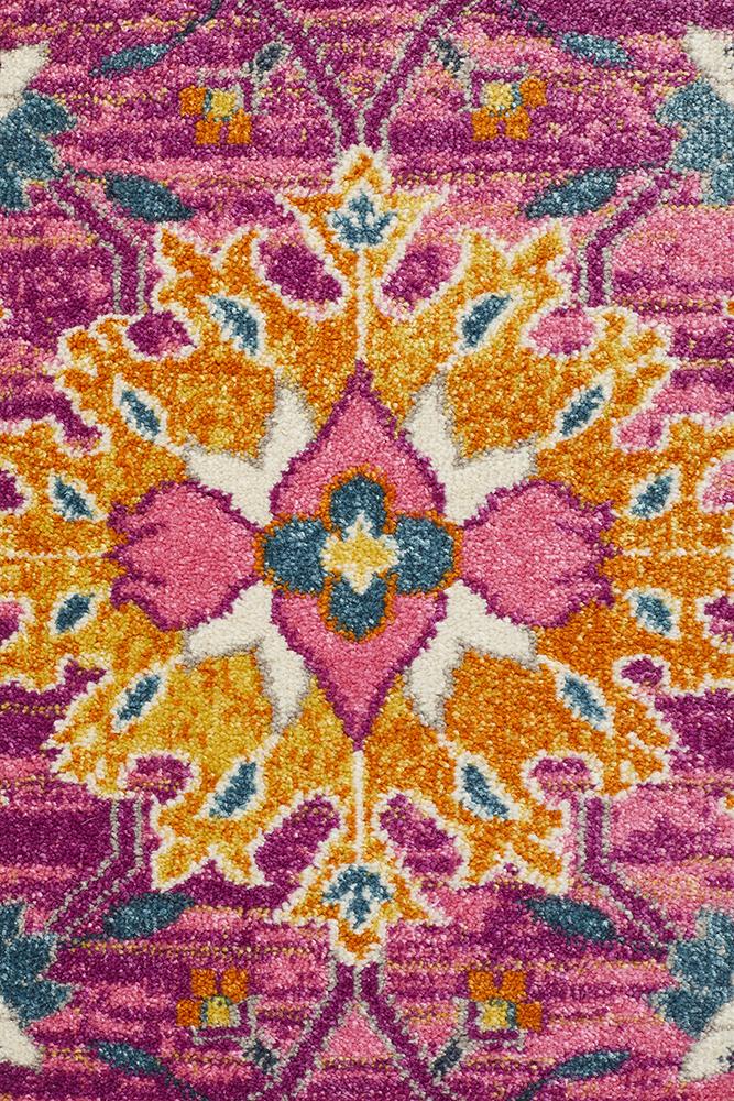 Tigris Elam Fuchsia Bohemian Transitional Rug