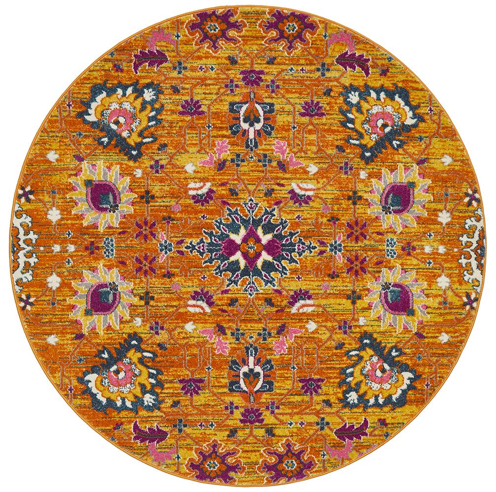 Rust Round Rug Tigris Elam Rust Round Bohemian Transitional Rug – Lost Design Society Rugs
