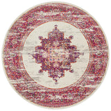 Tigris Amarah Pink Round Bohemian Transitional Rug