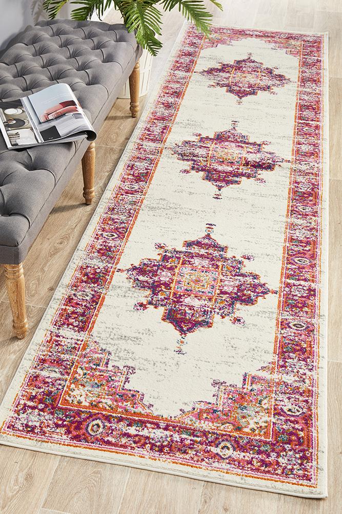 Tigris Amarah Pink Bohemian Transitional Rug