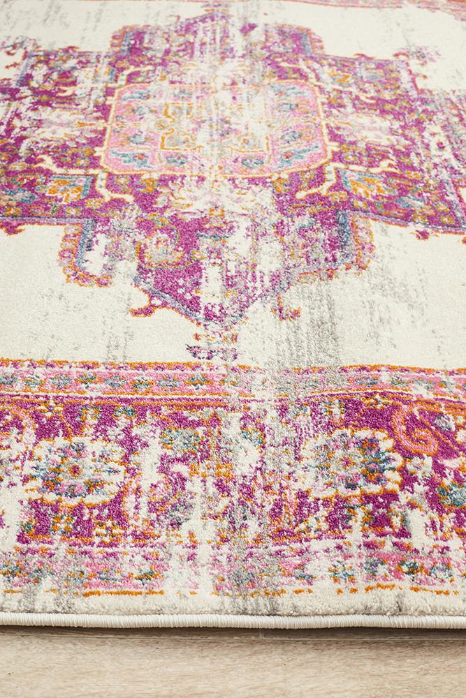 Tigris Amarah Pink Bohemian Transitional Rug