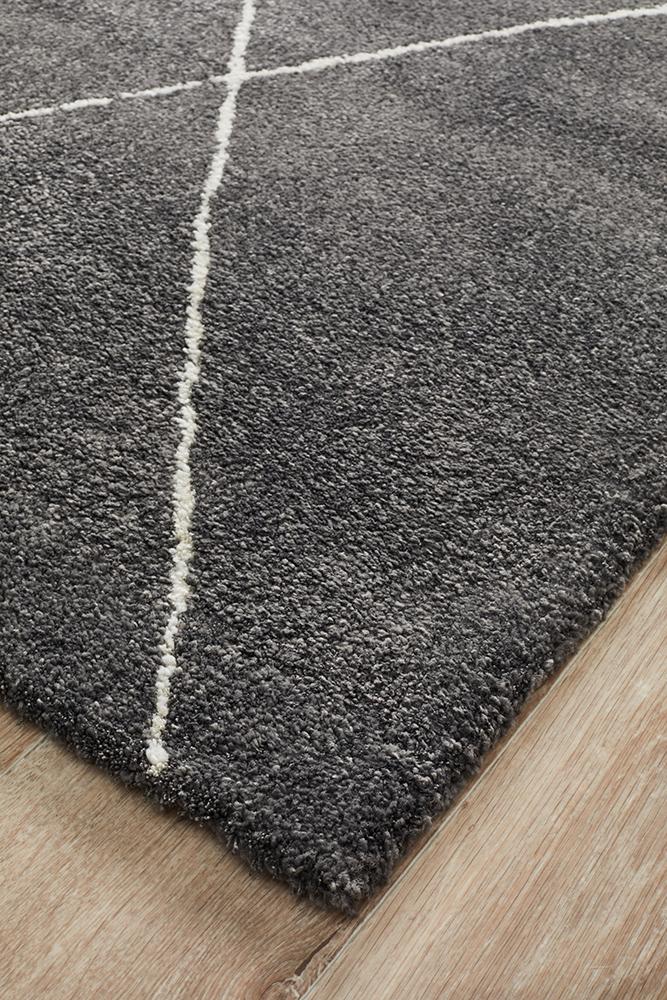 Savoy Hampstead Diamond Charcoal Rug