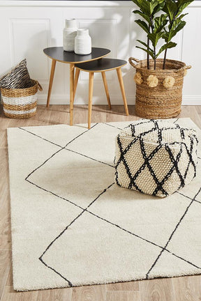 Savoy Hampstead Moroccan Diamond Ivory Rug - Lost Design Society