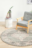 Boulevard Court Grey Round Transitional Rug-Lost Design Society