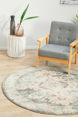 Boulevard Lane Grey Round Transitional Rug-Lost Design Society