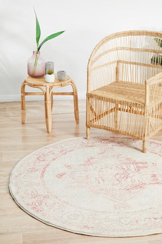 Boulevard Rose Round Transitional Rug-Lost Design Society