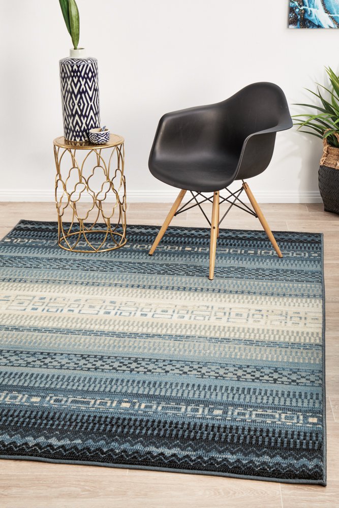 One Tribe Navy Transitional Rug