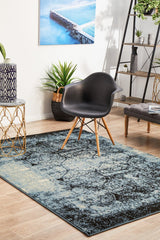 Elisabeth Heritage Transitional Rug Navy