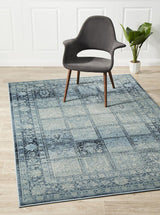 Heritage Paradise Transitional Rug Navy