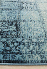 Heritage Paradise Transitional Rug Navy