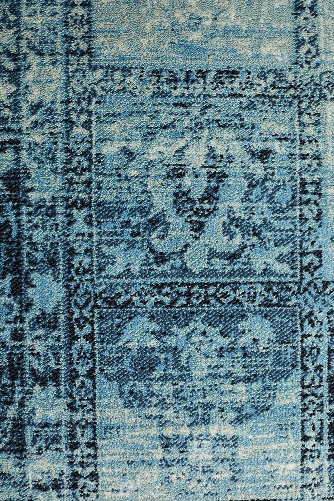 Heritage Paradise Transitional Rug Navy