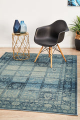 Heritage Paradise Transitional Rug Navy