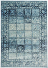 Heritage Paradise Transitional Rug Navy