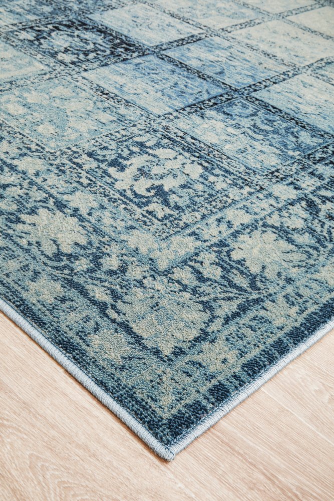 Heritage Paradise Transitional Rug Navy