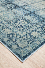 Heritage Paradise Transitional Rug Navy