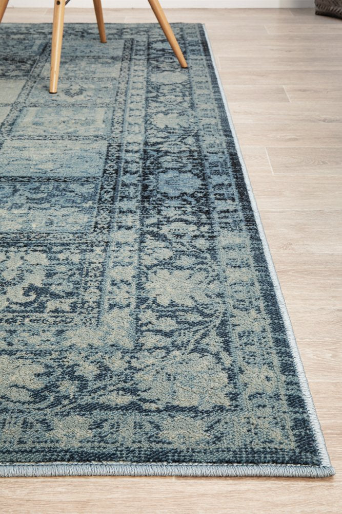 Heritage Paradise Transitional Rug Navy