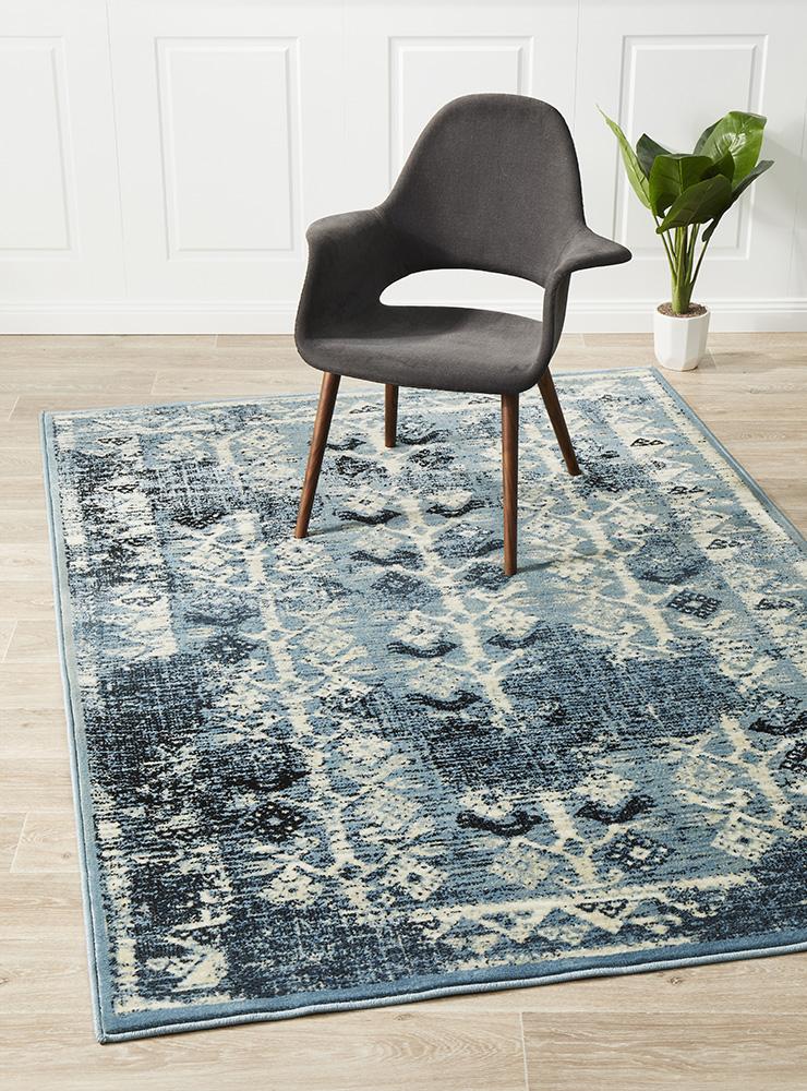 Urdu Tribal Transitional Rug Blue