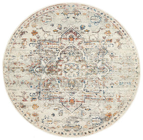 Legion Millennium Silver Round Transitional Rug - Lost Design Society