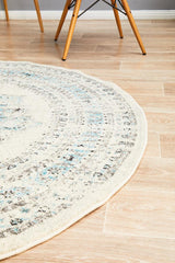 Legion Ghost White Round Transitional Rug