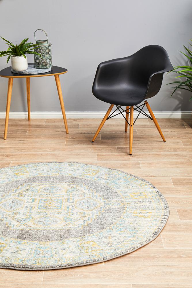 Legion Millennium Grey Round Transitional Rug