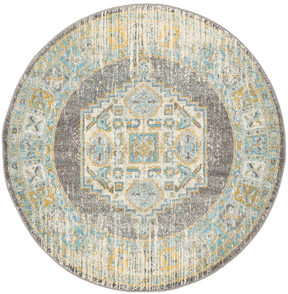 Legion Millennium Grey Round Transitional Rug