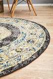 Legion Charcoal Round Transitional Rug