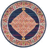 Legion Royal Blue Round Transitional Rug